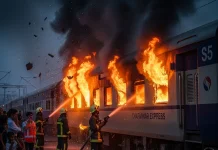 बड़ा हादसा : चारमीनार एक्सप्रेस के एस5 कोच में लगी आग, बाल-बाल बचे यात्री; आलेर स्टेशन के पास मचा हडक़ंप