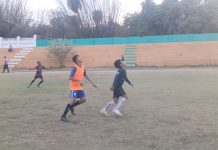 चर्च मैदान पर ब्लाक स्तरीय फुटबाल प्रतियोगिता