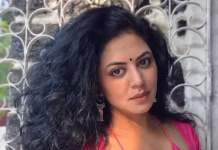 गुलाबी साड़ी और घुंघराले बाल में कविता कौशिक ने बढ़ाई फैंस की धडक़नें,