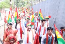 नशामुक्त सद्भावना जनजागरण पदयात्रा निकाली गई